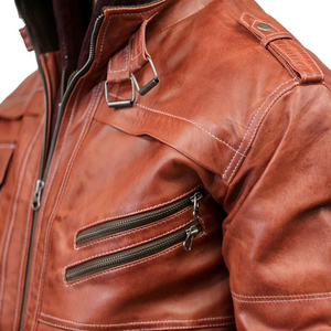 OEM Highest Quality Men's Motorcycle <b>Jackets</b> Newest Design 2024 Made of <b>Genuine</b> <b>Leather</b> <b>Jacket</b> for Men - Product Image 3