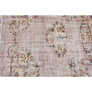 Classique Beige Marron 4.5 X 4.5ft Laine Turc Tapis Patchwork Conception pour Entrée Salon Chambre Rectangulaire Latex Buffet Tapis - Product Image 5