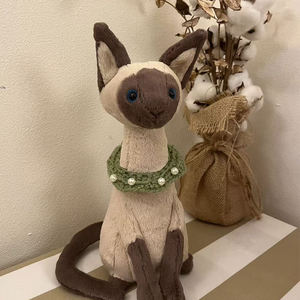 Egyptian Siamese <b>Cat</b> Kitten Plush Toy Super Soft PP Cotton Filled Fabric Doll Kids Comfort Gift for Cushion & <b>Sofa</b> - Product Image 2