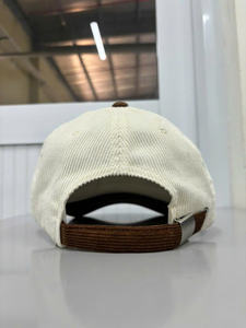 <b>Vintage</b> Corduroy Dad <b>Cap</b> Cream Crown Brown Brim Custom Baseball Hat 6 Panels for Outdoor Classic <b>Cap</b> OEM Vietnam - Product Image 4