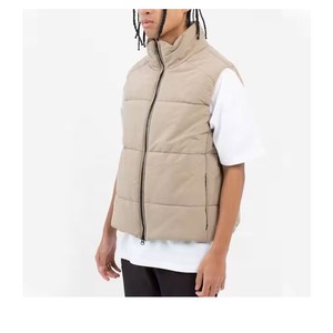 Chaqueta de invierno de talla grande para hombre, chaleco térmico transpirable a prueba de viento con cuello levantado, sin mangas, para clima frío - Product Image 3