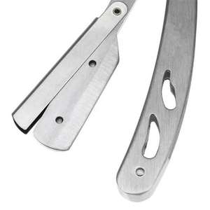 Rasoir droit manuel professionnel pour barbier, couteau à raser pliable, rasoir droit en acier inoxydable pour salon OEM - Product Image 3