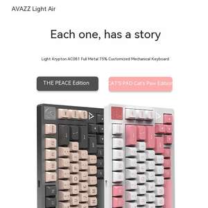 Ajazz AC081 حشية من الألومنيوم باستخدام الحاسب الآلي مفاتيح تبديل لوحة مفاتيح الألعاب مبادلة ساخنة لوحة مفاتيح ميكانيكية - Product Image 6