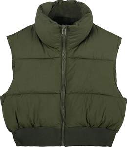 Gilet matelassé pour homme, col montant, fermeture éclair, sans manches, veste en toile réversible, écologique, design unique, mode d'hiver - Product Image 1