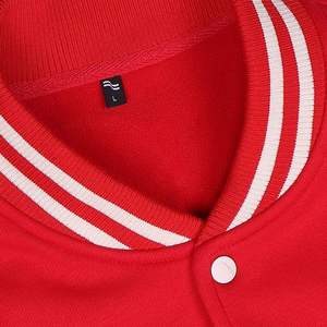 Nuevo diseño hecho a medida de alta calidad tela de fibra de bombardero Universidad Letterman Varsity chaquetas de béisbol de lana - Product Image 6