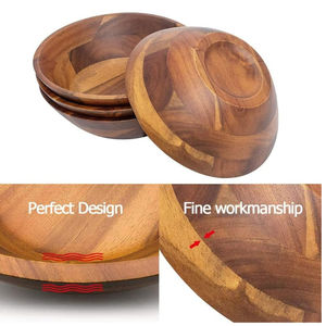 Cuenco de madera de mango elegante para decoración de mesa, cuenco de madera tallado a mano recién llegado para ensalada de cocina o regalo, uso de exportación - Product Image 6