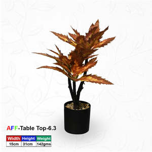 ไม้อวบน้ำประดิษฐ์สีแดงแดงเข้มแบบมีลวดลายสำหรับวางบนโต๊ะ - Product Image 1