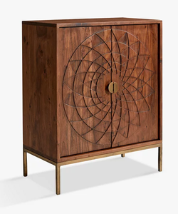 Armoire de buffet Armoire de rangement autoportante Armoire d'appoint à 2 portes pour couloir de salon Produit de qualité supérieure d'Inde - Product Image 1