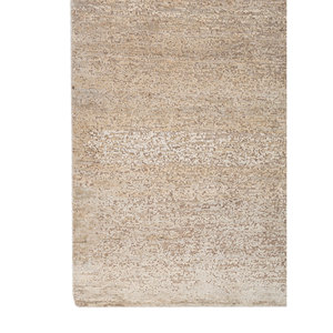 Tapis en laine et soie noué à la main Entropy Ivory Esh-13003 (Cs-01) – Tapis abstrait rectangulaire pour salon, couloir ou chambre, motif puzzle - Product Image 4