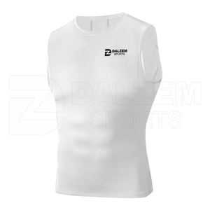 Camiseta de compresión deportiva de secado rápido hecha a medida para hombre, ropa de poliéster Spandex para correr, camiseta de entrenamiento de gimnasio sin mangas - Product Image 2