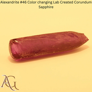 Alejandrita # 46 bolas de zafiro de corindón cultivado en laboratorio que cambian de color, sintéticas, de fusión por llama, simuladas, lapidarias. - Product Image 3