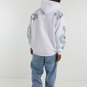 Sweat-shirt à col rond oversize en coton mélangé avec logo personnalisé pour garçons Sweat à capuche de haute qualité pour hommes - Product Image 2