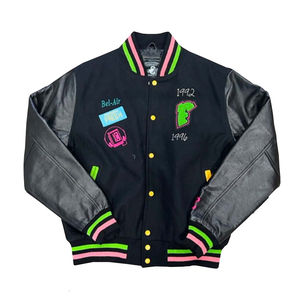 2024 décontracté hommes Streetwear Cool Varisty hommes vestes en cuir Versity université Bomber collège veste pour hommes de haute qualité - Product Image 5