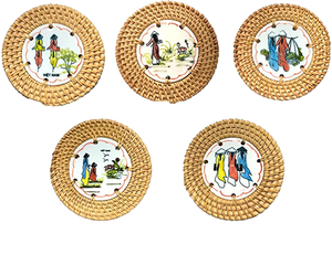 Posavasos de ratán Natural de jacinto de agua de bambú ecológico clásico, bolsa de estilo tejido, venta al por mayor, artesanías de mimbre de Vietnam - Product Image 4