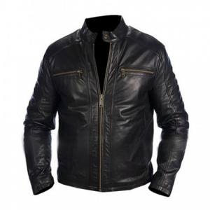 Chaqueta Bomber de cuero genuino para hombres-Diseño clásico atemporal, cuero de vaca suave, chaqueta de cuero elegante y cómoda para hombres - Product Image 1