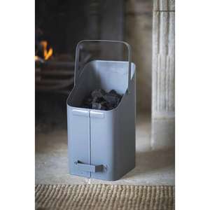 Seau à charbon en fer noir patiné de qualité supérieure pour un rangement pratique et un décor vintage Ensembles et accessoires de cheminée - Product Image 2