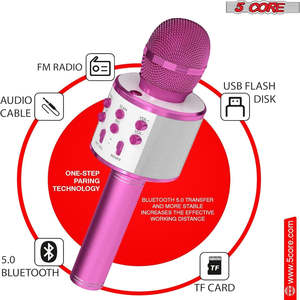 5 Core <b>Microphone</b> <b>Wireless</b> Karaoke Mic With Speaker 3 in 1 Portable Bluetooth Microfono Inalambrico - Product Image 3