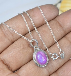 Colgante al por mayor de piedras preciosas turquesa púrpura, colgante de joyería fina de Plata de Ley 925 con sello 925, joyería colgante de plata - Product Image 2