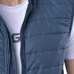2025 nuevo elegante personalizado ligero cálido burbuja sin mangas de talla grande abrigo de cintura hombres chaqueta sin mangas acolchada para hombres - Product Image 5