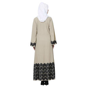 Vente en gros de robes maxi Abaya à manches longues, style modeste musulman, design personnalisé de Dubaï, confort optimal pour les femmes musulmanes - Product Image 4
