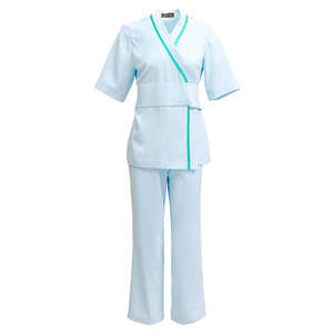 Conjuntos de uniformes de hospital con estilo, trajes de fregado, mezcla de algodón, poliéster, rayón y LICRA, servicio profesional OEM - Product Image 1