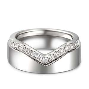 แหวนแต่งงานคู่รักเงินแท้ Jeulia Limitless Love ประดับเพชรซิร์คอนแบบฝังกรงเล็บ - Product Image 1
