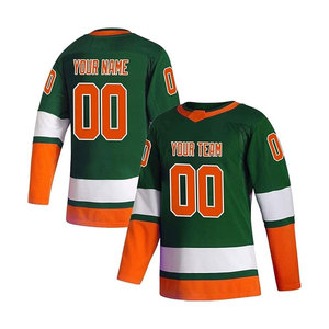 Conjuntos de Hockey Verdes Personalizados para Hombres Adultos, Tallas Grandes, Nombre y Número del Equipo Impresos por Transferencia de Calor, Servicio OEM Disponible 100% - Product Image 3