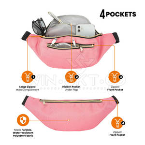 Sac banane unisexe portable en matériau durable avec fermeture éclair - Design personnalisable, produit le plus vendu pour un usage quotidien et les voyages - Product Image 6