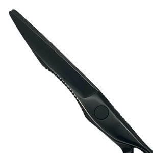 Tijeras de peluquería negras con hoja afilada de acero inoxidable BY IMANS - Product Image 2