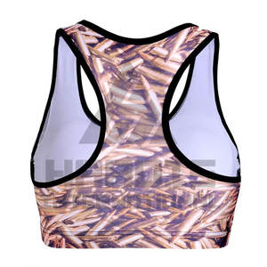Soutien-gorge de sport de haute qualité haut Fitness couleur unie Gym Yoga débardeur avec soutien-gorge tendance soutien-gorge de sport à sublimation personnalisée - Product Image 5