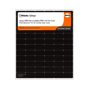 Panneau solaire monocristallin PERC demi-cellule Jensys 395W, dos blanc, certifié TUV - Product Image 2
