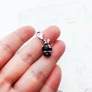 Amuleto de Conejo Mágico Chapado en Oro con Piedra Natural, Aleación de Zinc, Religioso, Lindo, Personalizable en Forma/Patrón, Regalo - Product Image 3