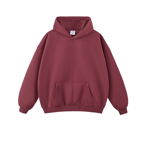 Custom 350gsm Trendy Streetwear Fleece Oversize <b>American</b>-Style Hooded Pullover Sweatshirt - Product Image 2