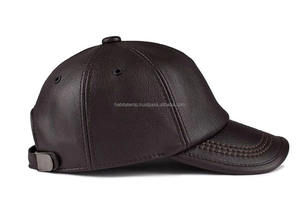 Gorras de béisbol de piel de oveja, sombreros de cuero de 5 paneles, colección personalizada, sombrero de béisbol marrón chocolate - Product Image 3