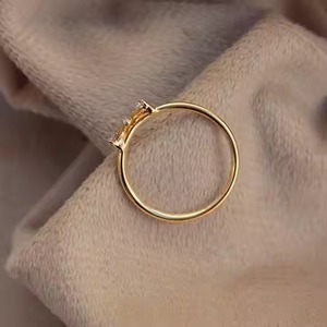 Bague de créateur en or massif 18 carats Six bijoux en diamant cultivés en laboratoire bague de promesse délicate pour petite amie bagues en diamant comme cadeau - Product Image 4