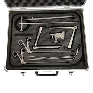 Ensemble de laryngoscopie rigide directe en acier inoxydable allemand, laryngoscope à fibre optique ORL, instruments chirurgicaux manuels réutilisables - Product Image 6