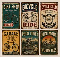 Plaque Métallique Vintage Vélo Rétro Décoration Murale pour Garage et Cave à Hommes Plaque Métallique Amusante Personnalisée Vente en Gros