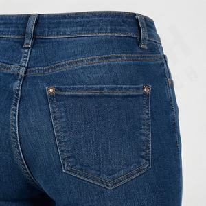 Jeans pour femmes de haute qualité, style vintage rétro, coupe droite évasée, respirant, séchage rapide, denim clair et foncé - Product Image 5