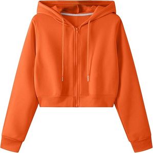 Custom OEM/ODM Manufacturer Women Cropped Hoodie Oversized <b>Crop</b> <b>Top</b> Zip Up Fashion Hoodies Supplier Heavyweight 100% Cotton - Product Image 1