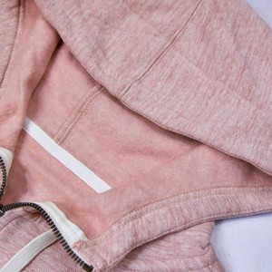 Basics 100% algodón rosa azul marino contraste Zip Hoodie hombres chaqueta polar logotipo personalizado Sudadera con capucha invierno alta calidad Streetwear - Product Image 4