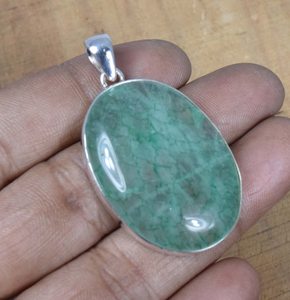 Piedra lunar de arcoíris verde, Plata de Ley 925, forma ovalada, piedra preciosa, colgante de diseñador hecho a mano, colgantes y dijes de joyería fina - Product Image 4