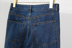 100% Cotton <b>Jeans</b> Flared Pants women high quality High <b>Waist</b> Flare Pants for Fashion Wear - Product Image 5