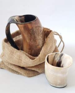 Tasse en corne de buffle de qualité supérieure et polie à la main naturelle avec la meilleure pièce de qualité et tasse d'hôtel en corne de boisson - Product Image 3