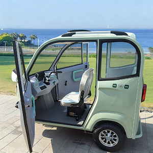 Best Quality 4 Doors 3 Seats Passenger Trike Close Cabin Scooter Three Wheel Motorcycle Electric <b>Tricycle</b> for Adults Family - Product Image 2