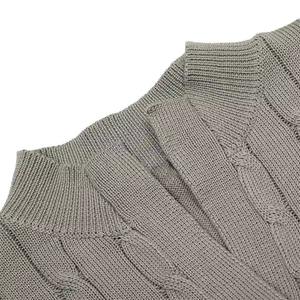 Pulls en laine unis anti-rides pour hommes, personnalisables, fabrication OEM, haute qualité, tricotés, mode hiver 2025 - Product Image 1