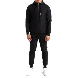 Ensemble de survêtement pour homme en molleton épais avec capuche et jogging, logo personnalisé, tenue de sport athlétique en deux pièces - Product Image 3