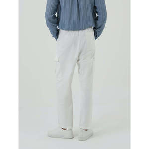 Pantalon cargo FUJIKO MC2384 coupe décontractée 100% lin et coton, logo personnalisable, pantalon baggy, tailles XL à 6XL, avec plis et fermeture éclair - Product Image 5
