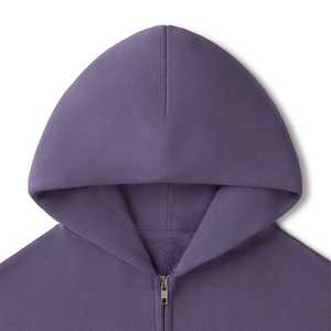 Best Quality Custom Printed Light Zip Hoodies 100% Cotton Soft Comfortable Fleece Drop Shoulder <b>Men</b> Embroidered Puff Printed - Product Image 3