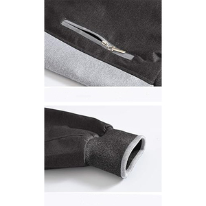 ชุดสูทวิ่งออกกำลังกายของผู้ชายเสื้อแจ็คเก็ตแขนยาวแบบซิป TBF-022กางเกงเอวยางยืดพร้อมกระเป๋าซิป - Product Image 4