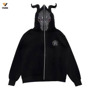 เสื้อมีฮู้ดแบบซิปรูดสำหรับฤดูหนาวเสื้อมี2024พิมพ์ลาย3D แบบเต็มหน้า XL โลโก้ออกแบบได้ตามต้องการ - Product Image 5